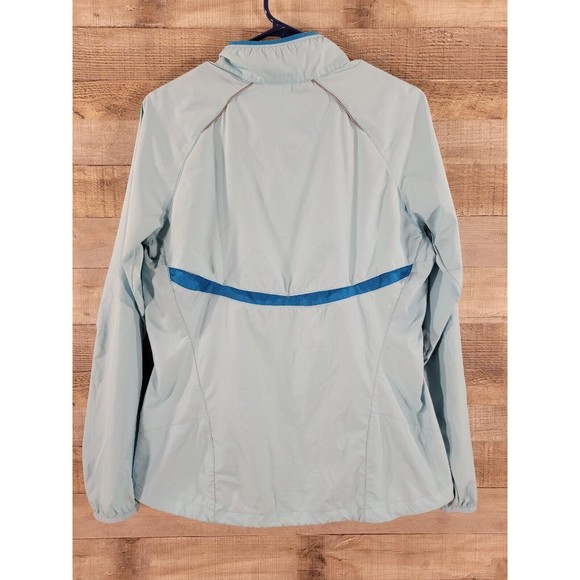 Nike Windbreaker MED Womens Lightblue Reflective Vented Lightweight Running - Picture 3 of 15